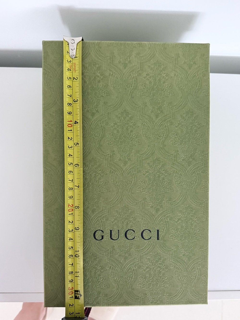 EMPTY !!Gucci Olive Green Embossed Gift Box